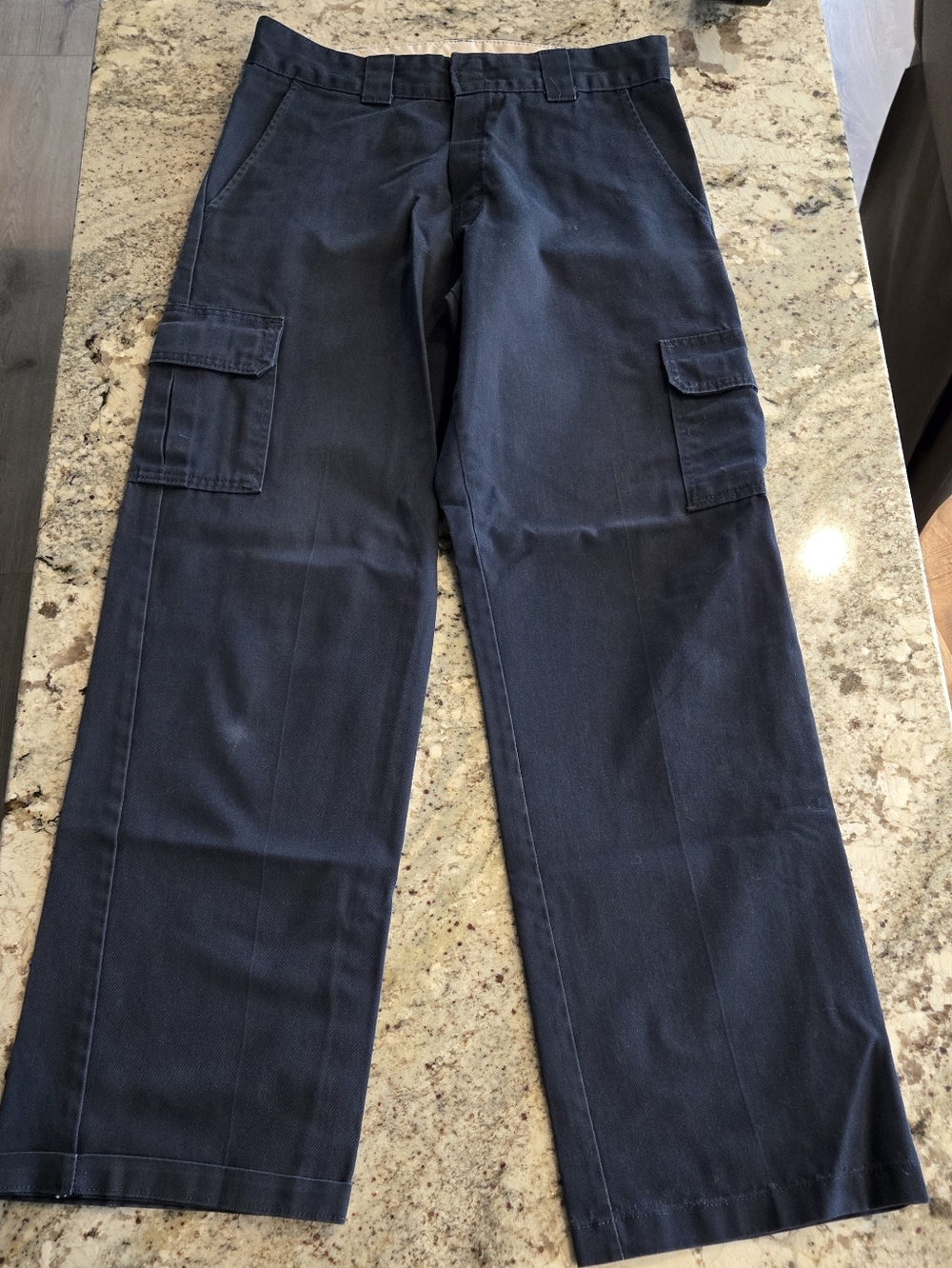Dickies Men's Navy Cargo Pants - Classic Straight Leg